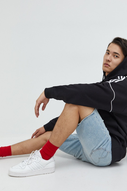 adidas Originals hanorac de bumbac HK7309 negru SS23