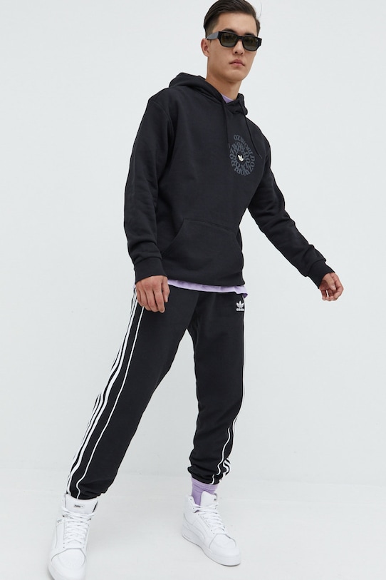 adidas Originals hanorac de bumbac HL9250 negru AW22