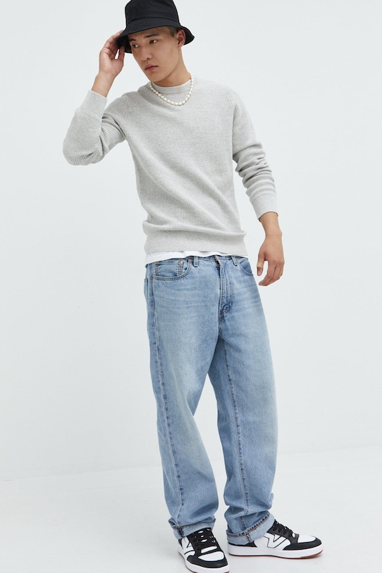 Superdry sweter bawełniany M6110459A.7AR szary AW22