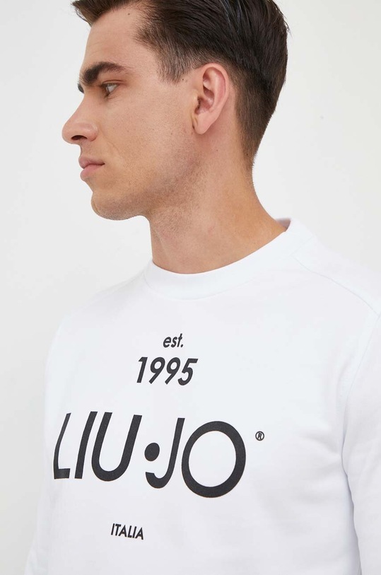 Bavlněná mikina Liu Jo bílá M000P203ESTCREW