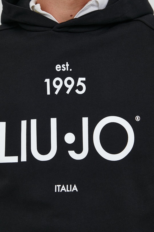 Bavlněná mikina Liu Jo M000P203ESTHOODIE černá