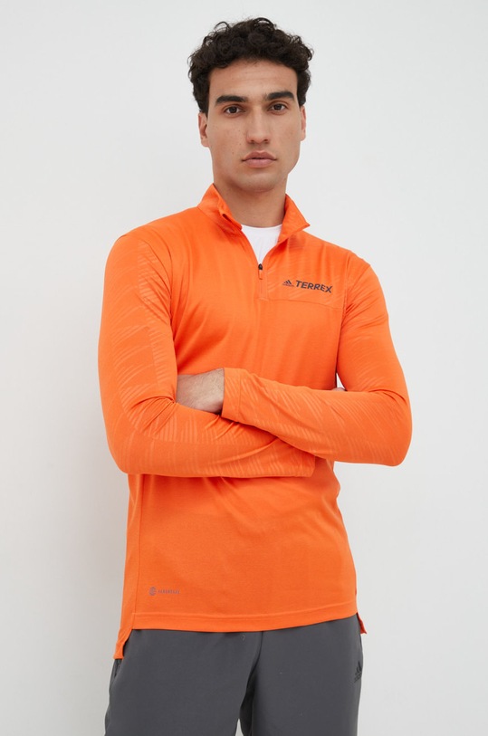 Спортен суичър adidas TERREX без качулка оранжев HI1615