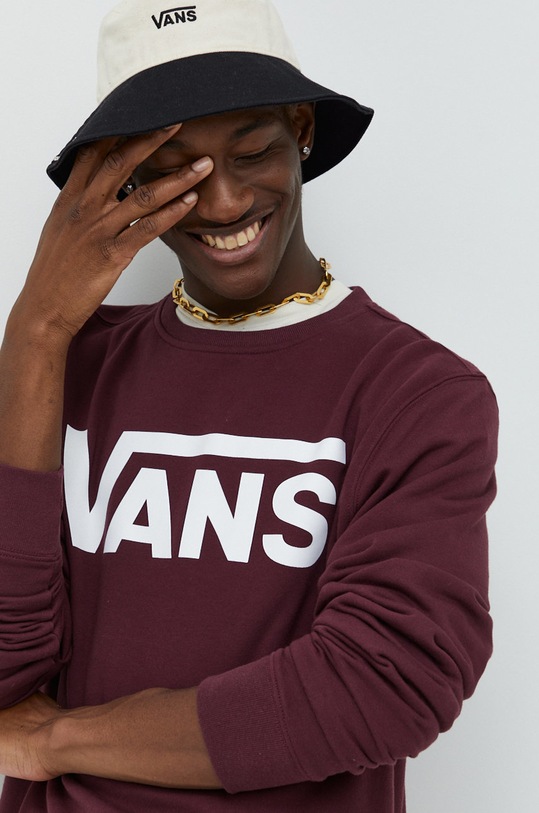Odzież Vans bluza bawełniana VN0A456A4QU1 bordowy