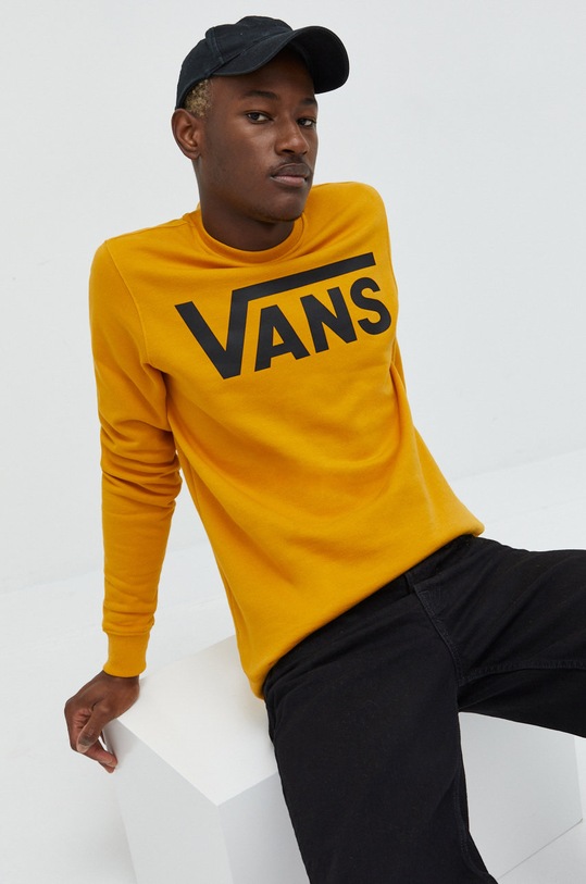 Vans bluza bawełniana nadruk żółty VN0A456AF3X1