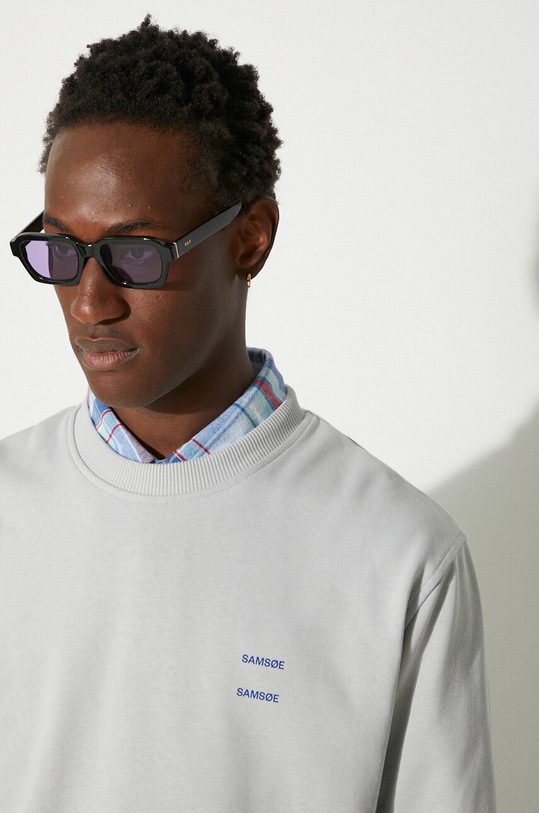 Bavlněná mikina Samsoe Samsoe JOEL M22300127 šedá