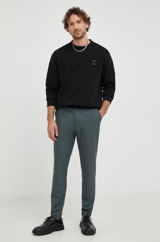 Samsoe Samsoe bluza bawełniana JOEL M22300127 czarny AW24