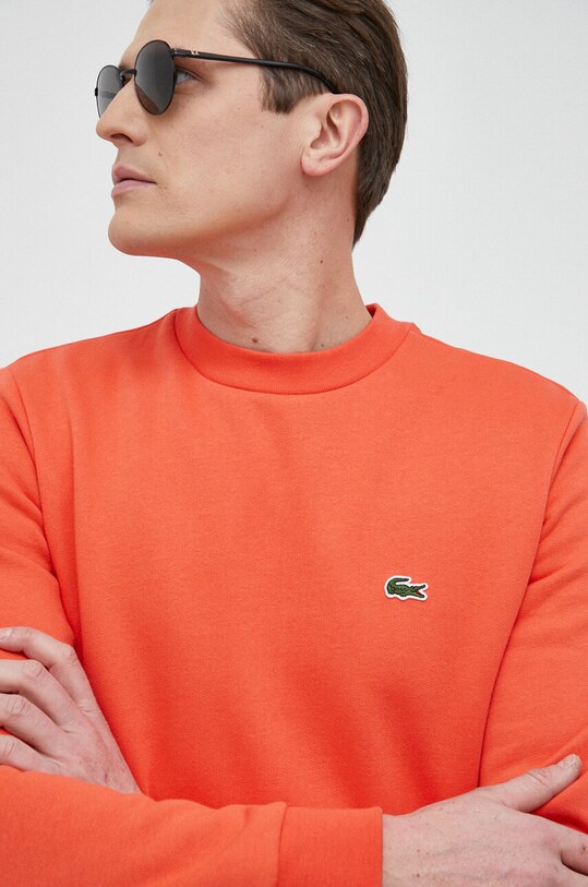 Суичър Lacoste без качулка оранжев SH9608