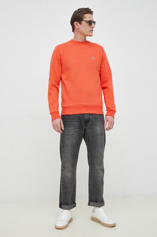 Суичър Lacoste SH9608 оранжев SS25