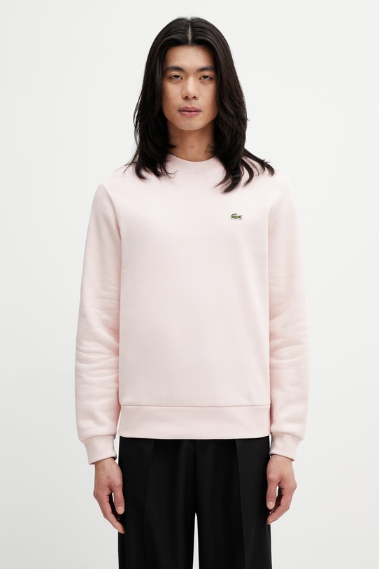 Lacoste bluză uni roz SH9608