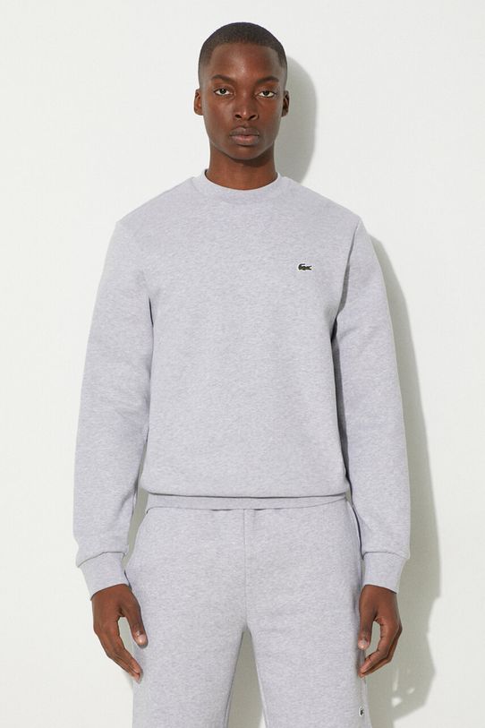 Кофта Lacoste гладкий сірий SH9608