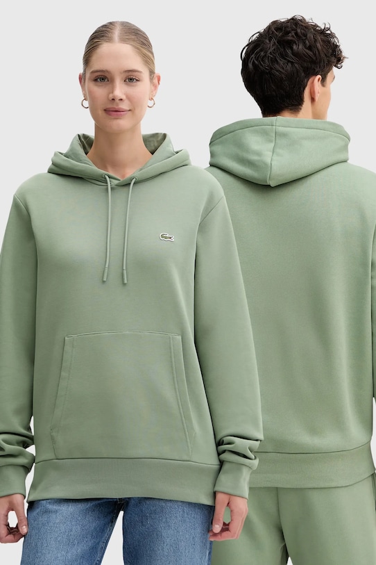 Суичър Lacoste изчистен зелен SH9623