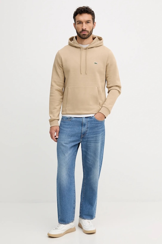 Суичър Lacoste SH9623 бежов AW25