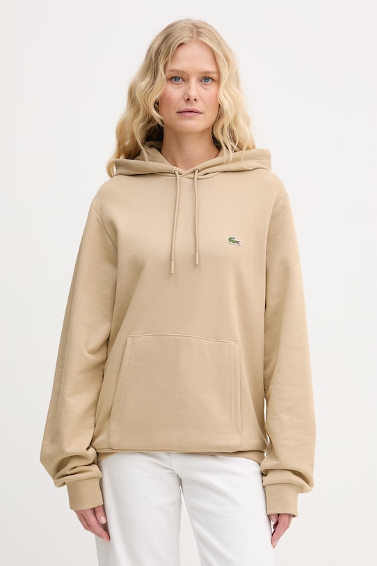 Lacoste bluza z kapturem beżowy SH9623