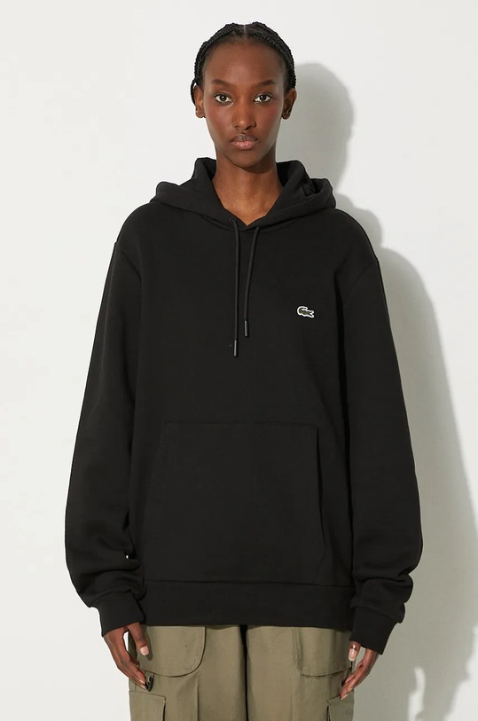Dukserica Lacoste bez uzorka crna SH9623