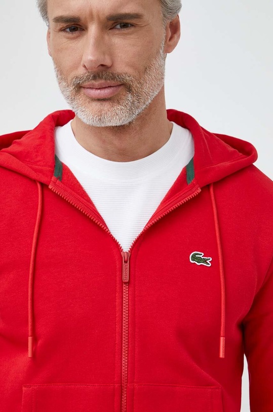 Lacoste bluza z kapturem czerwony SH9626