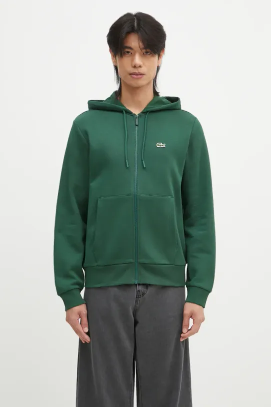 Суичър Lacoste изчистен зелен SH9626