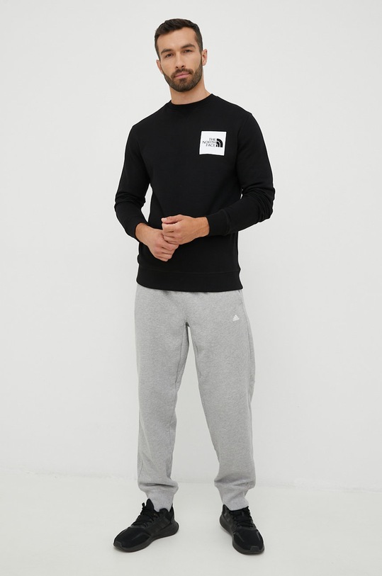 Bavlnená mikina The North Face Fine Crew NF0A7X1LJK31 čierna AW22