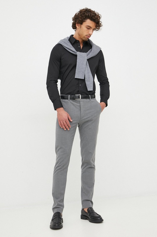 Calvin Klein sweter wełniany K10K110421.9BYY szary AW22
