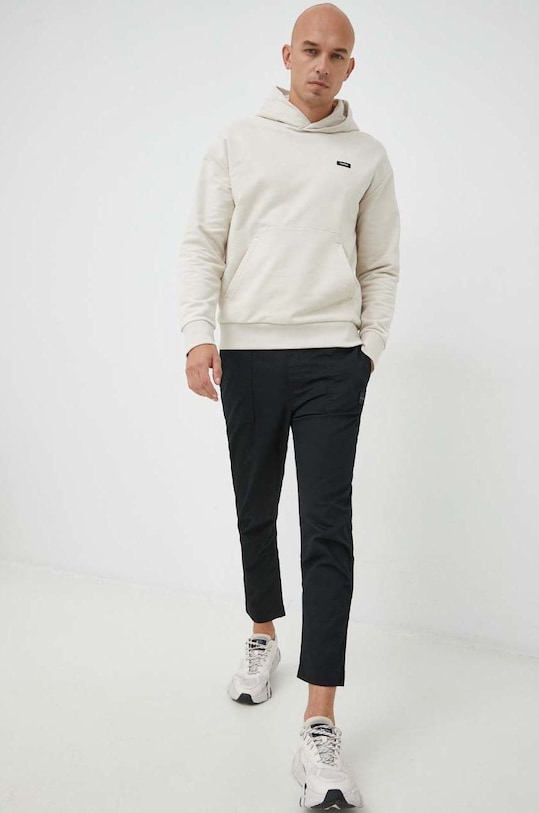 Βαμβακερή μπλούζα Calvin Klein K10K110606.9BYY μπεζ AW23