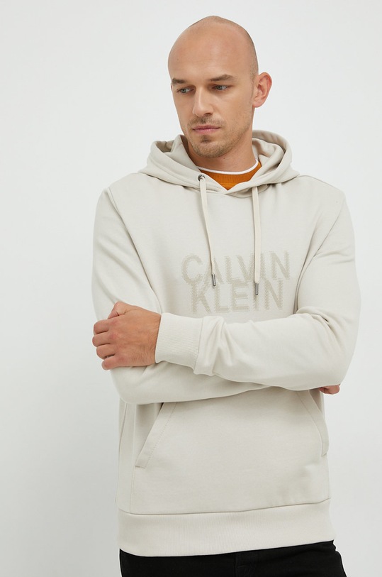 Calvin Klein bluza nadruk beżowy K10K110075.9BYY