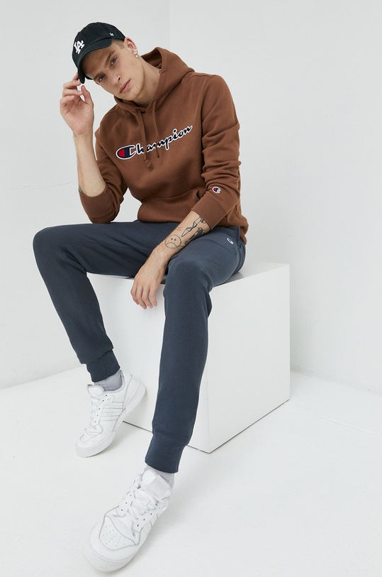 Champion hanorac de bumbac 217858 maro AW22