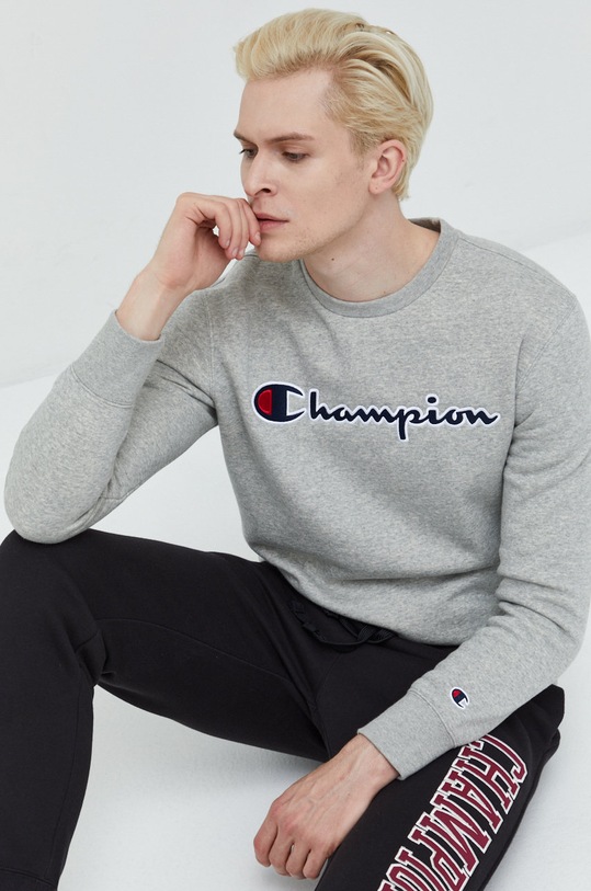 Суичър Champion без качулка сив 217859