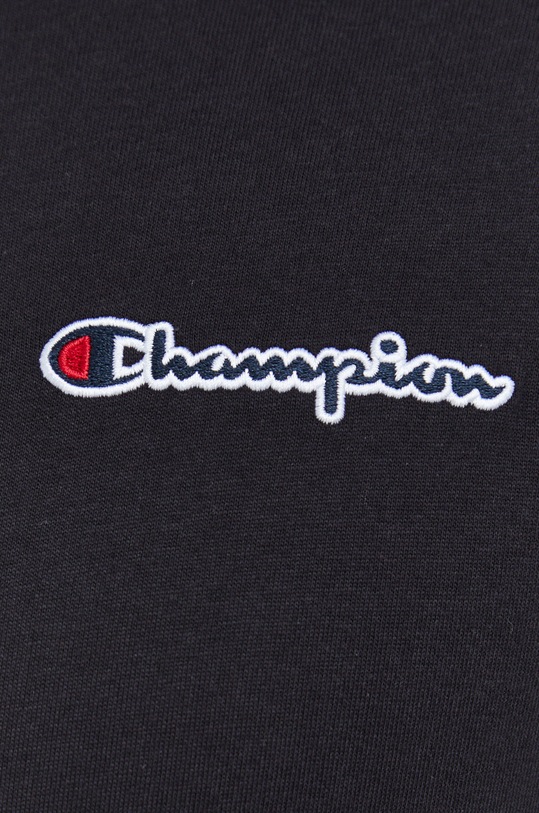 Βαμβακερή μπλούζα με μακριά μανίκια Champion 217868 μαύρο