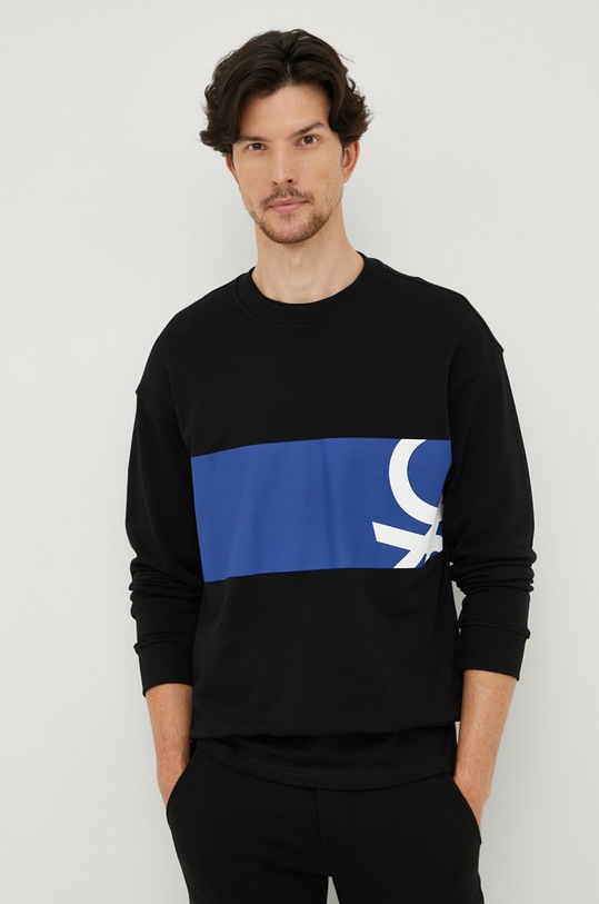 United Colors of Benetton bluza bawełniana czarny 3J68U100F.100
