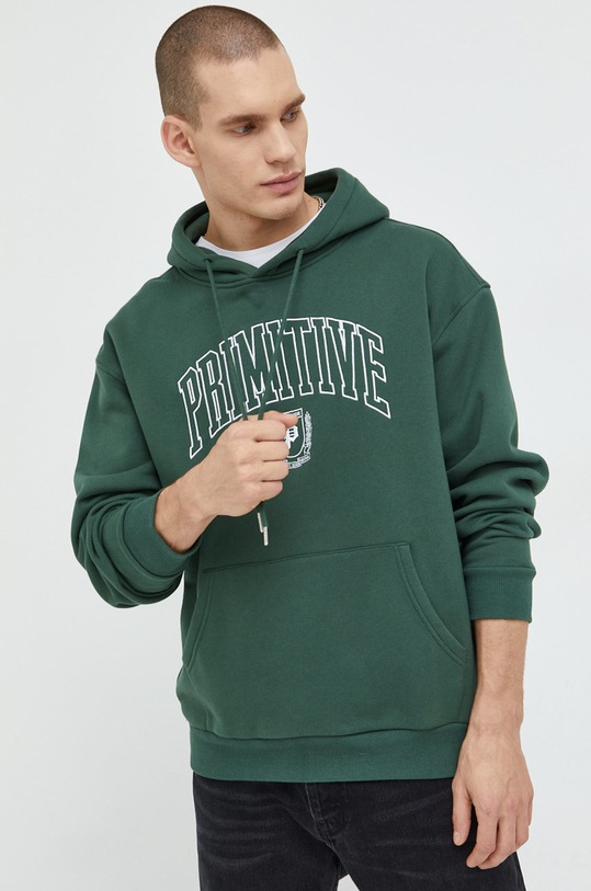 Oblečenie Bavlnená mikina Primitive papfa2218.htgrn zelená