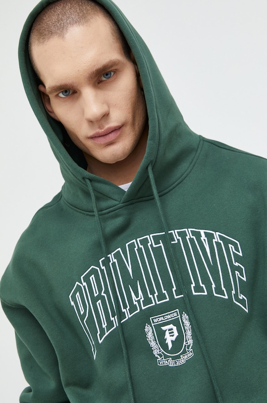 Bavlnená mikina Primitive papfa2218.htgrn zelená