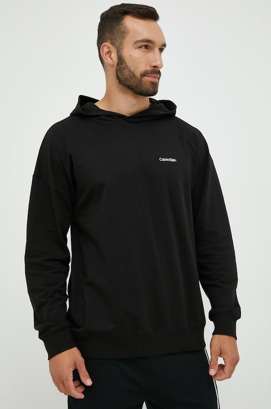 Calvin Klein Underwear bluza piżamowa dzianina czarny 000NM2301E.9BYY