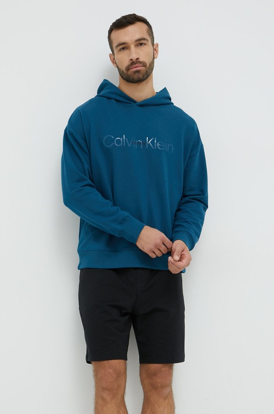 Pyžamová mikina Calvin Klein Underwear 000NM2353E.9BYY modrá AW22