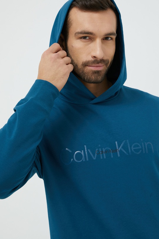 Pyžamová mikina Calvin Klein Underwear modrá 000NM2353E.9BYY