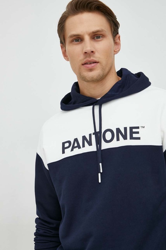 United Colors of Benetton bluza bawełniana x Pantone nadruk granatowy 3J68U200M.016