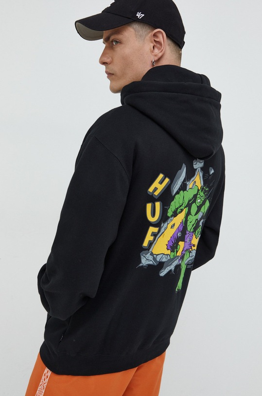 Odzież HUF bluza x Marvel Hulk pf00587 czarny