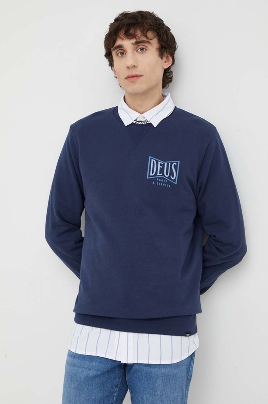 Odzież Deus Ex Machina bluza bawełniana DMF228377 granatowy
