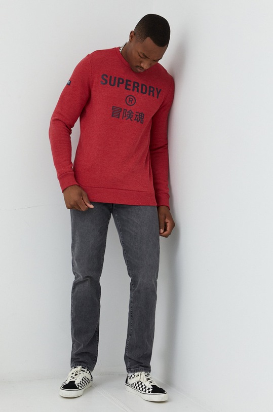 Mikina Superdry M2011832A.6CY červená AW22