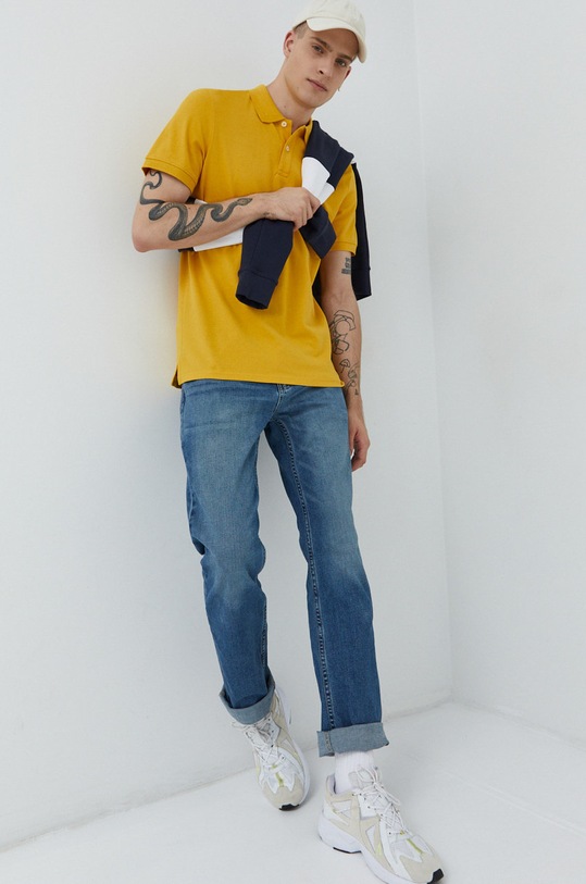 Бавовняна кофта Solid 21107102.194010 темно-синій AW22