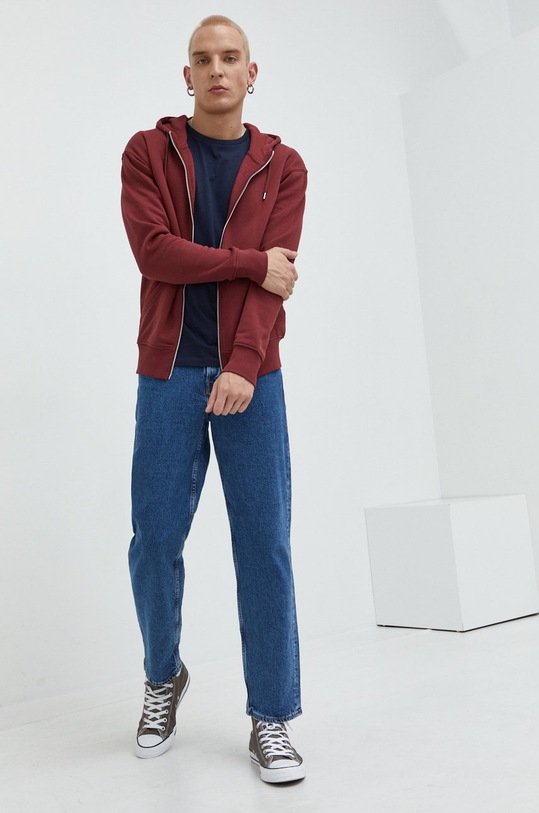 Solid bluza 21107421.191525 bordowy AW22