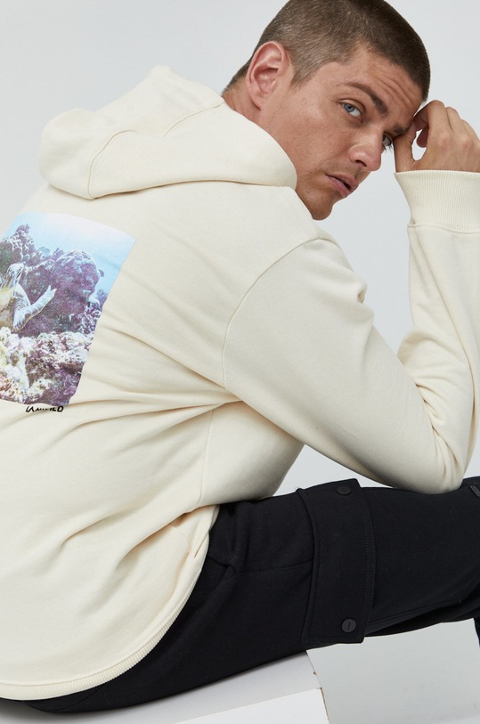 Odzież HUGO bluza bawełniana 50477318 beżowy