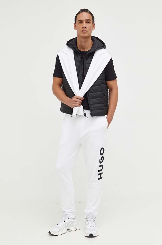 Bombažen pulover HUGO 50477328 bela AA00