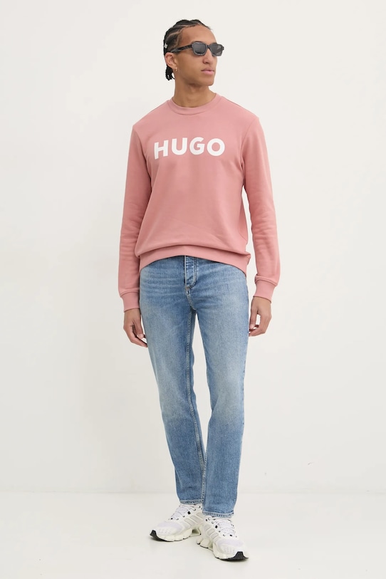 HUGO pamut melegítőfelső 50477328 rózsaszín AA00