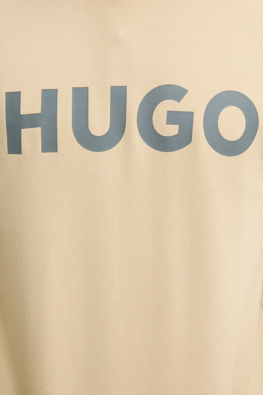 Хлопковая кофта HUGO 50477328 бежевый