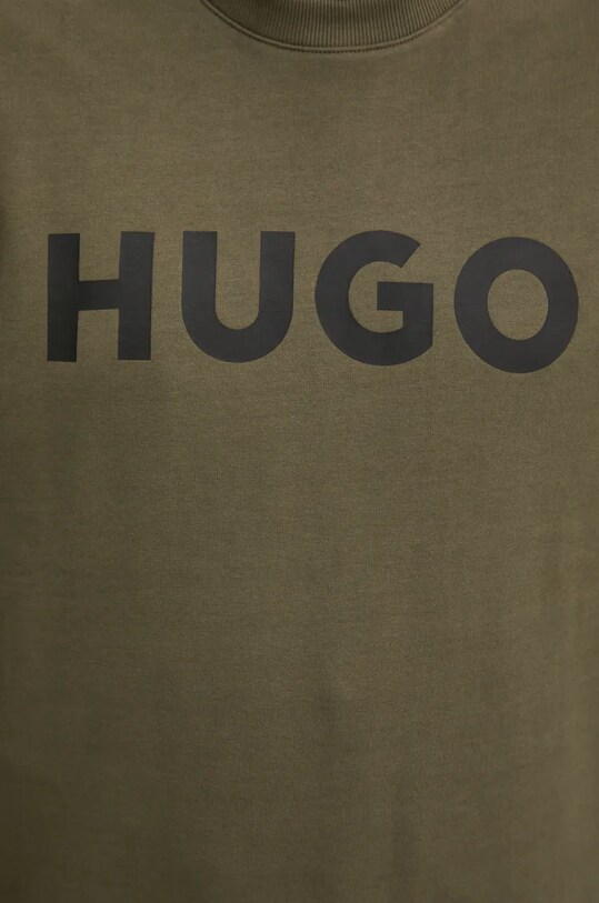 HUGO bluza bawełniana 50477328 zielony