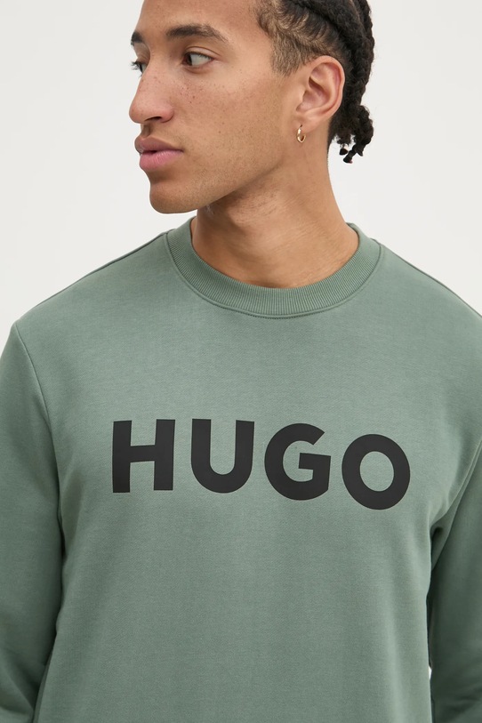 Bavlnená mikina HUGO zelená 50477328