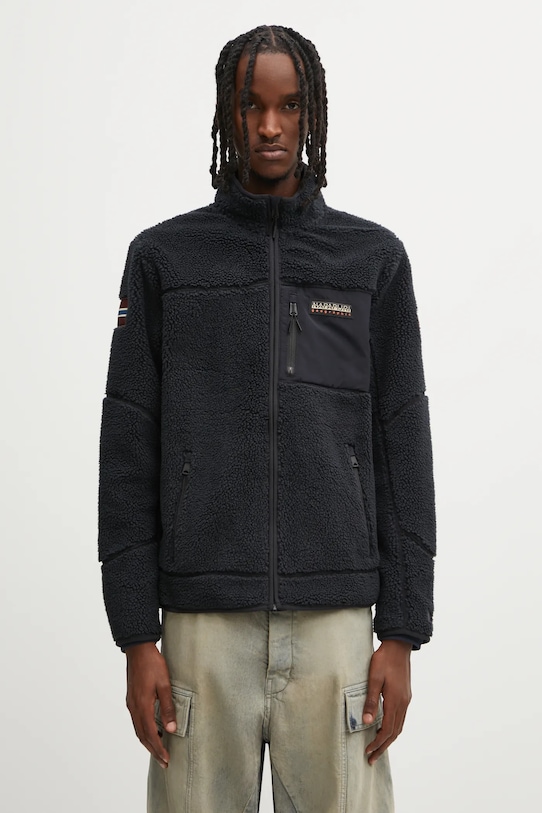 Μπλούζα Napapijri απλικέ μαύρο NP0A4GNT0411