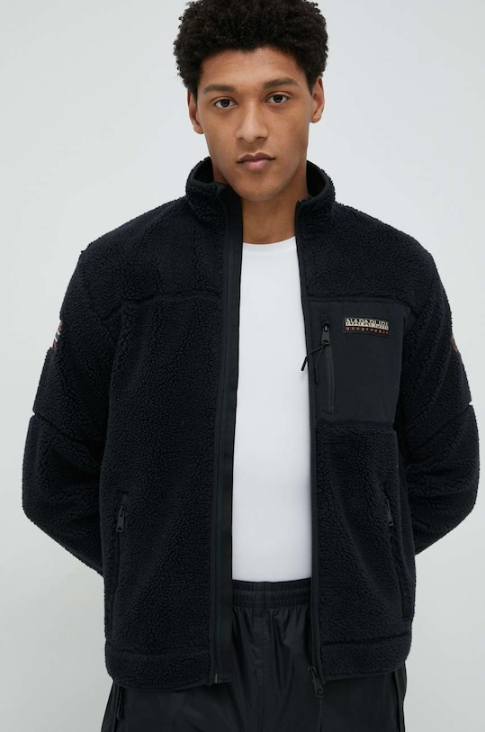 Mikina Napapijri bez kapucne čierna NP0A4GNT0411