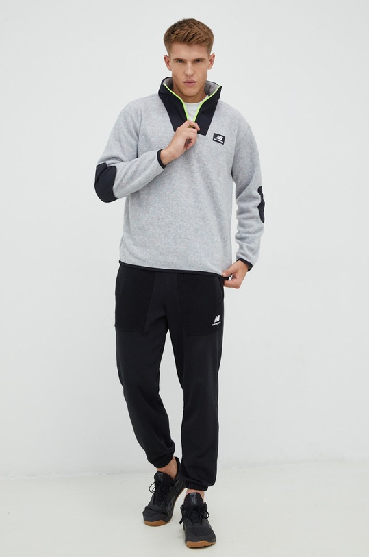 Mikina New Balance MT23527GML šedá AW22