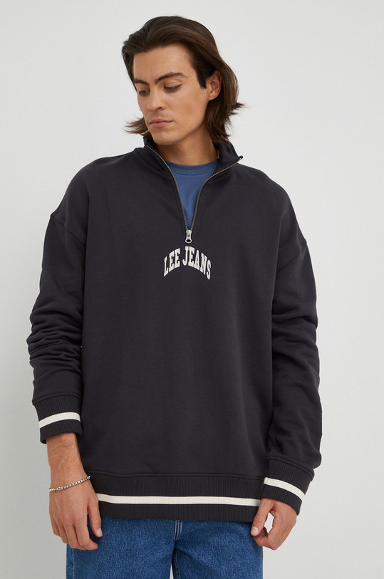 Памучен суичър Lee сив L84FRYON
