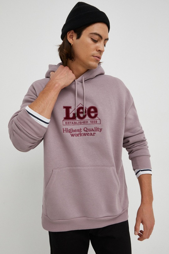 Суичър Lee с качулка розов L84LTJ70